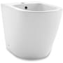 Swiss Madison St. Tropez Floor Mounted Horizontal Spray Bidet with Single Faucet Hole Drilled - Less Faucet White