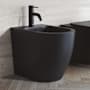 Swiss Madison St. Tropez Floor Mounted Horizontal Spray Bidet with Single Faucet Hole Drilled - Less Faucet Matte Black
