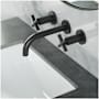 Swiss Madison Ivy 1.2 GPM Wall Mounted Widespread Bathroom Faucet Matte Black