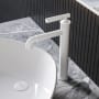Swiss Madison Avallon 1.2 GPM Single Handle Sleek Single Hole High Arc Bathroom Faucet Matte White
