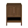 Swiss Madison Chateau 24" Single Free Standing Vanity Cabinet Only - Less Vanity Top Brown Oak