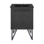 Swiss Madison Annecy 24" Free Standing Single Basin Vanity Set with Cabinet and Ceramic Vanity Top Phantom Black / Matte Black