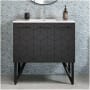 Swiss Madison Annecy 36" Free Standing Single Basin Vanity Set with Cabinet and Ceramic Vanity Top Black