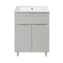 Swiss Madison Bernay 24" Free Standing Single Basin Vanity Set with Cabinet and Ceramic Vanity Top Shell