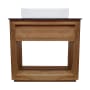 Swiss Madison Rennes 18" Free Standing Single Basin Vanity Set with Cabinet Walnut