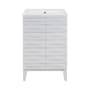 Swiss Madison Cascade 24" Free Standing Single Basin Vanity Set with Cabinet and Ceramic Vanity Top White Oak / White