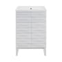 Swiss Madison Cascade 24" Free Standing Single Basin Vanity Set with Cabinet and Ceramic Vanity Top White