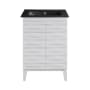 Swiss Madison Cascade 24" Free Standing Single Basin Vanity Set with Cabinet and Ceramic Vanity Top White Oak / Matte Black