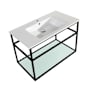 Swiss Madison Pierre 23-5/8" High Wall Mounted Console Sink Set Matte Black