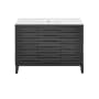 Swiss Madison Cascade 48" Free Standing Single Basin Vanity Set with Cabinet and Ceramic Vanity Top Black Oak / White