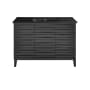 Swiss Madison Cascade 48" Free Standing Single Basin Vanity Set with Cabinet and Ceramic Vanity Top Black Oak / Matte Black