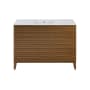 Swiss Madison Cascade 48" Free Standing Single Basin Vanity Set with Cabinet and Ceramic Vanity Top Brown Oak / White