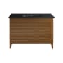Swiss Madison Cascade 48" Free Standing Single Basin Vanity Set with Cabinet and Ceramic Vanity Top Brown Oak / Matte Black