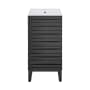 Swiss Madison Cascade 18" Free Standing Single Basin Vanity Set with Cabinet and Ceramic Vanity Top Black