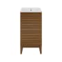 Swiss Madison Cascade 18" Free Standing Single Basin Vanity Set with Cabinet and Ceramic Vanity Top Walnut
