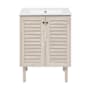 Swiss Madison Bron 24" Free Standing Single Basin Vanity Set with Cabinet and Ceramic Vanity Top White Oak