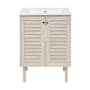 Swiss Madison Bron 24" Free Standing Single Basin Vanity Set with Cabinet and Ceramic Vanity Top White Oak