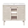 Swiss Madison Bron 37" Free Standing Single Basin Vanity Set with Cabinet and Ceramic Vanity Top White Oak