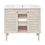 Swiss Madison Bron 36" Free Standing Single Basin Vanity Set with Cabinet and Ceramic Vanity Top White Oak