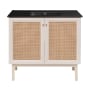 Swiss Madison Classe 36" Free Standing Single Basin Vanity Set with Cabinet and Ceramic Vanity Top White Oak / Matte Black