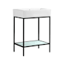 Swiss Madison Pierre 33-1/2" High Console Sink Set Matte Black
