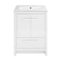 Swiss Madison Virage 24" Free Standing Single Basin Vanity Set with Cabinet and Ceramic Vanity Top White