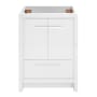 Swiss Madison Virage 24" Single Free Standing Vanity Cabinet Only - Less Vanity Top Glossy White