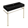 Swiss Madison Claire 35-7/16" High Console Sink Set Matte Black / Gold