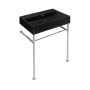 Swiss Madison Claire 35-7/16" High Console Sink Set Matte Black / Chrome