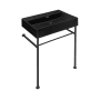 Swiss Madison Claire 35-7/16" High Console Sink Set Matte Black / Black