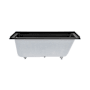 Swiss Madison Voltaire 60" Three Wall Alcove Acrylic Soaking Tub with Left Drain and Overflow Matte Black
