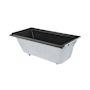 Swiss Madison Voltaire 60" Three Wall Alcove Acrylic Soaking Tub with Right Drain and Overflow Matte Black