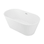 Swiss Madison Claire 60" Free Standing Acrylic Soaking Tub with Center Drain and Overflow White