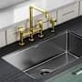Swiss Madison Avallon Pro 2 GPM Widespread Kitchen Faucet Brushed Gold