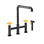 Swiss Madison Avallon Pro 2 GPM Widespread Kitchen Faucet Matte Black / Yellow