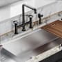 Swiss Madison Avallon Pro 2 GPM Widespread Kitchen Faucet Matte Black