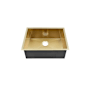 Swiss Madison Tourner 20-7/16" Undermount Single Basin Stainless Steel Kitchen Sink with Center Drain Gold