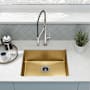 Swiss Madison Rivage 17-7/8" Undermount Single Basin Stainless Steel Kitchen Sink Gold