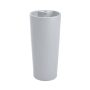 Swiss Madison Monaco 15-3/4" Circular Ceramic Pedestal Bathroom Sink with Overflow and Single Faucet Hole Matte Grey