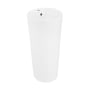 Swiss Madison Monaco 15-3/4" Circular Ceramic Pedestal Bathroom Sink with Overflow and Single Faucet Hole Matte White
