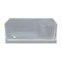 Swiss Madison Aquatique 59-3/4" x 32" Rectangular Shower Base with Single Threshold and Left Drain Grey