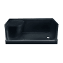 Swiss Madison Aquatique 59-3/4" x 32" Rectangular Shower Base with Single Threshold and Right Drain Matte Black