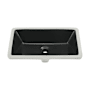 Swiss Madison Voltaire 21" Rectangular Ceramic Undermount Bathroom Sink with Overflow and Matte Black