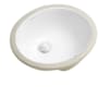 Swiss Madison Plaisir 17" Oval Ceramic Undermount Bathroom Sink with Overflow and White