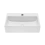 Swiss Madison Claire 20-7/8" Rectangular Ceramic Vessel Bathroom Sink with Single Faucet Hole and Center Drain Glossy White