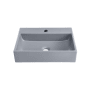 Swiss Madison Claire 20-7/8" Rectangular Ceramic Vessel Bathroom Sink with Single Faucet Hole and Center Drain Matte Grey