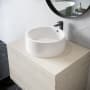 Swiss Madison Monaco 16-9/16" Circular Ceramic Vessel Bathroom Sink with Overflow Matte White