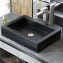 Swiss Madison Voltaire 15-3/4" Rectangular Ceramic Vessel Bathroom Sink Matte Black