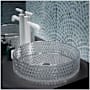 Swiss Madison Cache 15-3/8" Circular Glass Vessel Bathroom Sink with Center Drain Glass