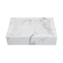 Swiss Madison Voltaire 15-3/4" Rectangular Ceramic Vessel Bathroom Sink with Overflow White Marble